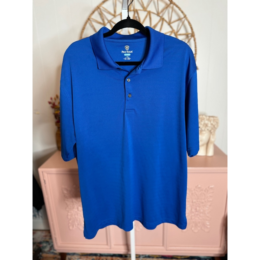 Men's Pro Tour‎ Polo Shirt XL Blue
